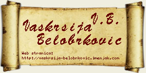 Vaskrsija Belobrković vizit kartica